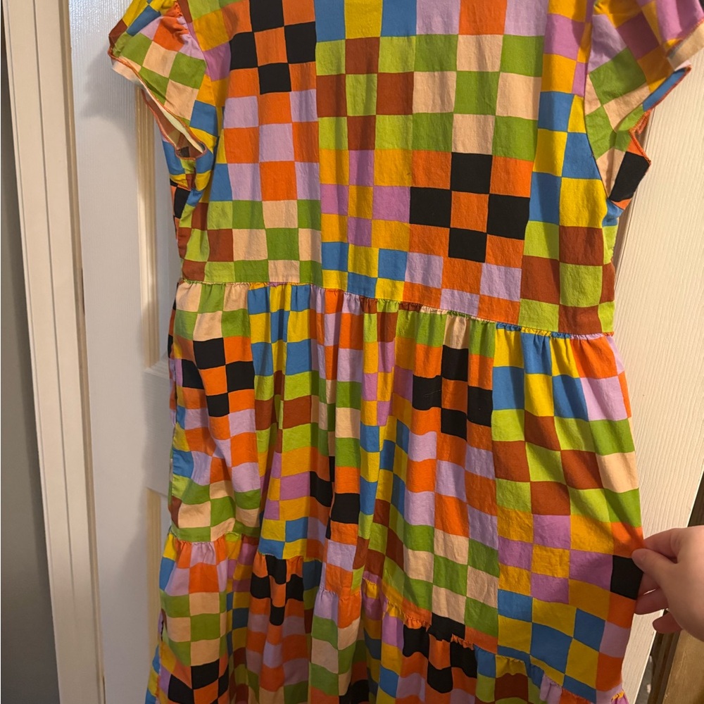 Nooworks Multicolor Checkered Midi Dress - Picture 8 of 9